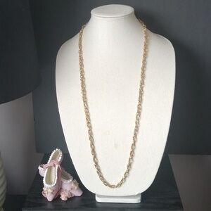 Vintage Chain Necklace Goldtone Heavy Chunky